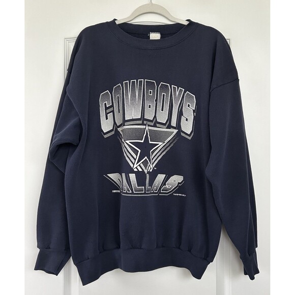 Vintage Dallas Cowboys 1993 Pullover Sweatshirt Mens XXL Blue Competitor USA - Picture 1 of 10